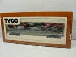 Ho Scale #351-A Skid Flat With Tractors By Tyco Original Box. Fixed Price $10.00.