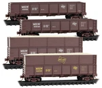 Micro-trains Mtl N-scale Milwaukee Road Drop-bottom Gondolas Runner 4-PACK. Fixed Price $105.99.