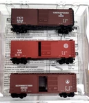 Nip Scale Micro Trains 20276-2 The Cat Pack 3 Boxcar Set. Fixed Price $49.95.