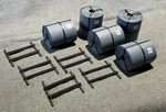 Lmh 4801 Detail Part Steel Car Truck Load W/ Racks 5 Unfinished Coils 72". Fixed Price $19.95.