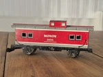 Marx Train Caboose Monon 3855 Red, Gray Litho Tin 7 Gauge. Fixed Price $24.64.