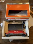 Lionel Gauge 6-16676 Cbq Coal Dump Car/ Platform. Fixed Price $40.00.