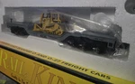 Mth Railking 30-7618 Depressed Flat Car With Ertl Bull Dozer Nib. Fixed Price $47.50.