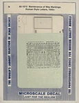 Microscale Decal-maintenance Of Way Markings-black & White Roman Let- #60-1013. Fixed Price $6.00.