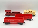 Vinyage Marx Gauge Freight Lot Of 4 Cars With Tilt Couplers. Fixed Price $29.00.