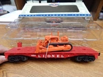 Lionel 6-26023 Flat Car W/ Bulldozer Used In Box Gauge Look. Fixed Price $60.00.