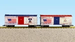 Usa Trains R19164 G 4TH Of July Patriotic Boxcar Set - (pack 2). Fixed Price $212.46.
