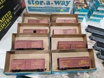 8 (eight) Athearn Ho Union Pacific Up Streamliners 40' Box Cars Kit 5012. Fixed Price $13.00.