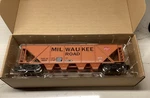 Menards Gauge Milwaukee Road Hopper Car W/load Nib. Fixed Price $24.87.