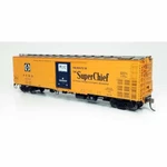 Rapido 156001 Ho Scale Santa RR-56 Mechanical Reefer Super Chief Slogan (4). Fixed Price $214.69.