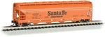Bachmann 17564 Scale 56' Acf Covered Hopper Santa Fe Atsf 101414. Fixed Price $32.99.