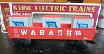 K-line No. 5624 Wabash Red Gondola W/ Load, Gauge. See Wrong Box. (F96). Fixed Price $15.50.