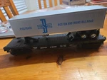 Lionel 6-16911 Gauge Boston & Maine Flatcar With Piggyback Trailer Ln. Fixed Price $30.00.