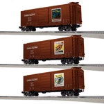 Lionel Trains 2442060 Union Pacific Wwii Art PS1 Box Car 3-PACK #6, Gauge, Nib. Fixed Price $224.99.