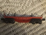Lionel Postwar Red Flatcar Without Wooden Log And/or Pipe Loads. Fixed Price $11.99.