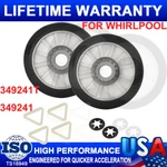 2PC 349241T Dryer Rear Drum Support Roller Kit For Whirlpool Kenmore Roper. Fixed Price $9.99.