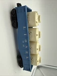 Postwar Lionel Gauge 6112 Short Blue Gondola With 4 White Original Canisters. Fixed Price $13.95.