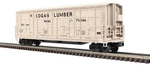 Atlas Logan Lumber All Door Boxcar 3001797 # 50068 3-RAIL. Fixed Price $84.00.