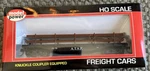 Model Power Ho #98230 40 Flat W/guard Rails & Knuckle Couplers Atsf Rtr Nib. Fixed Price $16.99.