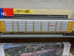 Bnsf Wedge 89FT Atsf Tri-level Thrall Enclosed Auto Carrier Ho Scale Gold New. Fixed Price $87.95.