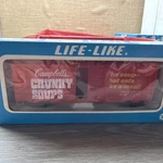 Vintage 1987 Ho Scale Life-like Campbells Chunky Soup Train Boxed Red #8428. Fixed Price $18.99.