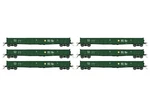 Rapido 50047 Ho 52FT 6IN Canadian Mill Gondola 6-PACK, British Columbia Railway. Fixed Price $259.99.