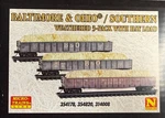 Scale Micro-trains Baltimore/ohio Weathered Gondola Car 3-PACK 99302243. Fixed Price $79.95.