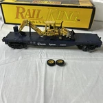 Mth Scale Chessie Flat Car W/tractor 30-7615 In Box. Fixed Price $30.00.