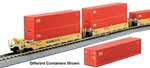 1066213 Kato Gunderson Maxi-i 5-UNIT Well Car W/40' Containers Ttx. Fixed Price $127.50.