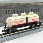 Mrc Scale 7067 Union Carbide Bakelite Plastics 3 Dome Tank Gatx 1081. Fixed Price $14.99.