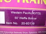 Mth Premier 20-93139 Western Pacific (#37726) 50' Waffle Box Car O-gauge Nib. Fixed Price $50.00.