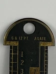 H.b. Rouse & Co. Typographic Line Gauge Brass Edge 6 12 Pt Agate. Fixed Price $49.99.
