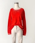 Gap Cotton Crewneck Sweater Deep Neon Orange Size Xl 138297. Fixed Price $20.00.