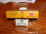 Micro-trains 49360 N-scale Missouri, Kansas & Eastern Reefer #3100. Fixed Price $16.75.
