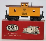Kmt Kusan Auburn Train Burlington Route Cb&q 13518 Caboose 1950 W/original Box. Fixed Price $29.99.