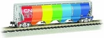 Bachmann 4 Bay Cylindrical Grain Hopper Cn Demonstrator - Scale Model Train. Fixed Price $34.23.