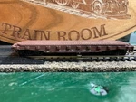 Atlas Scale Souithern Pacific Flatcar #598301 No Brake Wheel. Fixed Price $10.00.