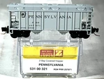 Micro-trains Z Sc 2-BAY Covered Hopper Car Pennsylvania 53100321. Fixed Price $23.00.