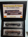 Scale 50' Gondola Baltimore & Ohio Weathered With Loads 2PK. Fixed Price $59.98.