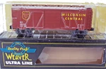 Weaver Scale Ultra Line Wc Wisconsin Central 40' Ps 1 Boxcar 3 Rail Nos. Fixed Price $55.00.