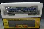 Mth Rail King Flat Car With Ertl 1952 Cadillacs RK-7607L 0-27 Gauge Nib. Fixed Price $74.35.