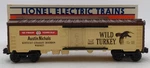 Lionel 6-9837 Gauge Wild Turkey Bourbon Billboard Refrigerator Car #9837 Ln. Fixed Price $49.19.