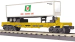 Mth Railking Trains Moore Mccormack Lines Flat Car W' 40' Trailer 30-76587. Fixed Price $39.00.