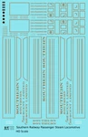 K4 Ho Scale Decals Southern Railway Passenger Steam Locomotive Gold Crescent Ltd. Fixed Price $8.15.