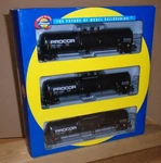 : Athearn Ho .. (3) Pack Of "procor 30K Gallon Ethanol Tank Cars" Boxed #93887. Fixed Price $124.99.