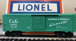 Lionel 6-16251 Gauge Columbus & Greenville Boxcar 1994. Fixed Price $25.00.