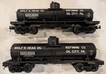 Atlas Wolf's Head Oil Tank Car # 20649 & 20650 *see Description Without Boxes. Fixed Price $99.99.