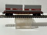 Ahm Lima 4455D Prr Flat W/ Freightliner Containers #3520 Mt Cplrs Vintage. Fixed Price $8.95.