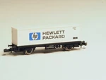 Marklin Z-scale 2 Axle Container Car Hewlett Packard, No Box. Fixed Price $24.95.