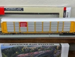 Canadian Pacific 89FT Tri-level Thrall Enclosed Auto Carrier Ho Scale Platinum. Fixed Price $87.95.